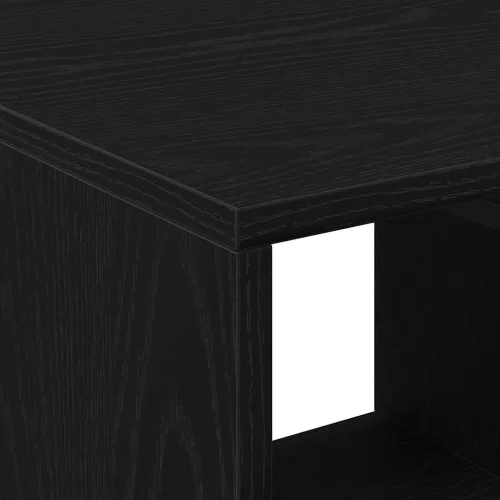 Dohányzóasztal with Drawer Musta tammi 90 x 49 x 45 cm Faanyag