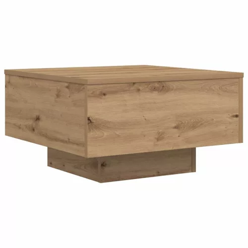 Dohányzóasztal kézműves tölgy 55 x 55 x 31 cm Faanyag