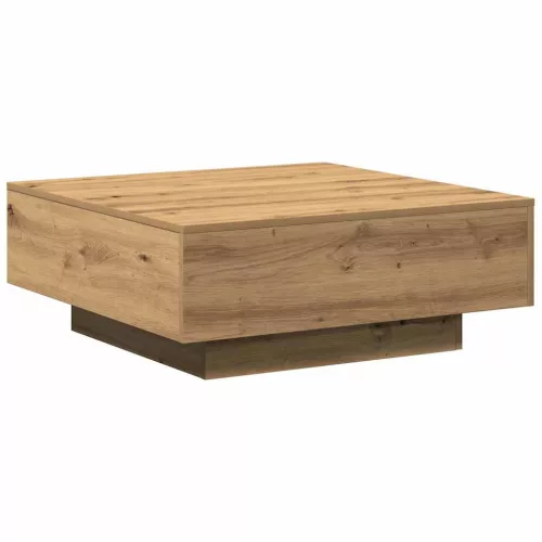 Dohányzóasztal kézműves tölgy 80 x 80 x 31 cm Faanyag