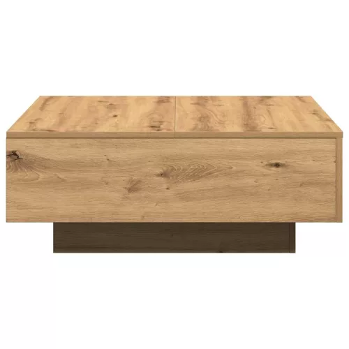 Dohányzóasztal kézműves tölgy 80 x 80 x 31 cm Faanyag