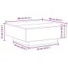 Dohányzóasztal Musta tammi 80 x 80 x 31 cm Faanyag