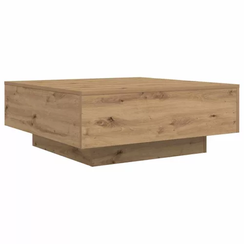 Dohányzóasztal kézműves tölgy 80 x 80 x 31 cm Faanyag