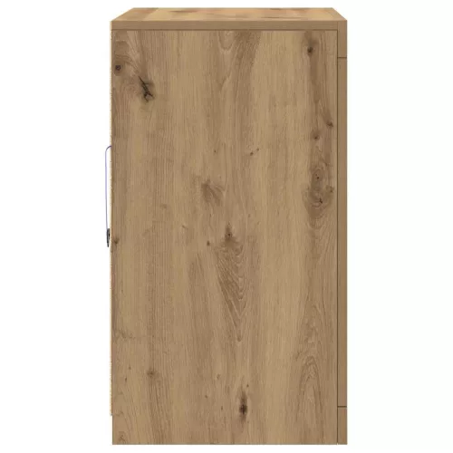 Széf LED -es lámpákkal Barna 60.5 x 37 x 67 cm Faanyag