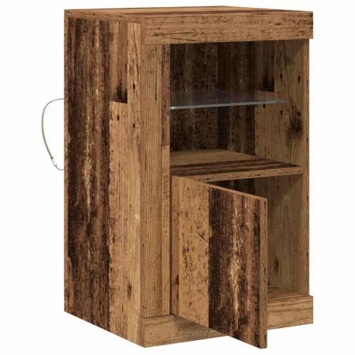 Oldalsó szekrény 2 pcs Régi fa 41 x 37 x 67 cm Faanyag