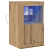 Oldalsó szekrény 2 pcs kézműves tölgy 41 x 37 x 67 cm Faanyag