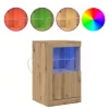 Oldalsó szekrény 2 pcs kézműves tölgy 41 x 37 x 67 cm Faanyag