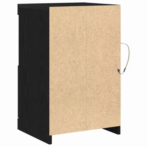 Oldalsó szekrény 2 pcs Musta tammi 41 x 37 x 67 cm Faanyag