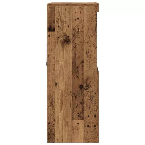 Széf LED -es lámpákkal Barna 60 x 37 x 100 cm Faanyag