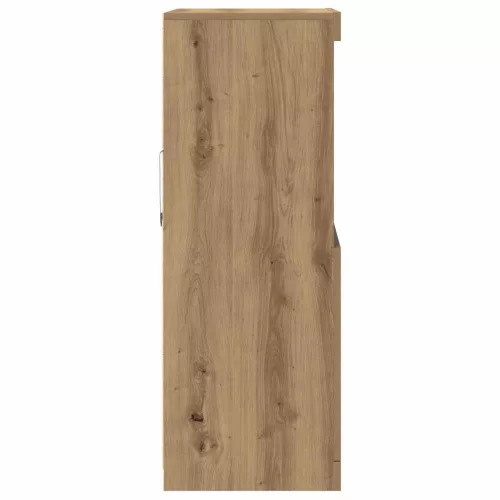 Széf LED -es lámpákkal Barna 60 x 37 x 100 cm Faanyag