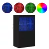 Széf LED -es lámpákkal Fekete 60 x 37 x 100 cm Faanyag