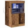 Széf LED -es lámpákkal Régi fa 41 x 37 x 67 cm Faanyag