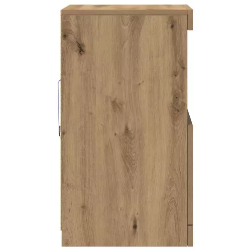 Széf LED -es lámpákkal kézműves tölgy 41 x 37 x 67 cm Faanyag