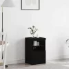 Széf LED -es lámpákkal Musta tammi 41 x 37 x 67 cm Faanyag