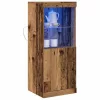 Széf LED -es lámpákkal Régi fa 41 x 37 x 100 cm Faanyag