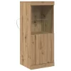 Széf LED -es lámpákkal kézműves tölgy 41 x 37 x 100 cm Faanyag