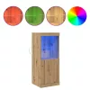 Széf LED -es lámpákkal kézműves tölgy 41 x 37 x 100 cm Faanyag