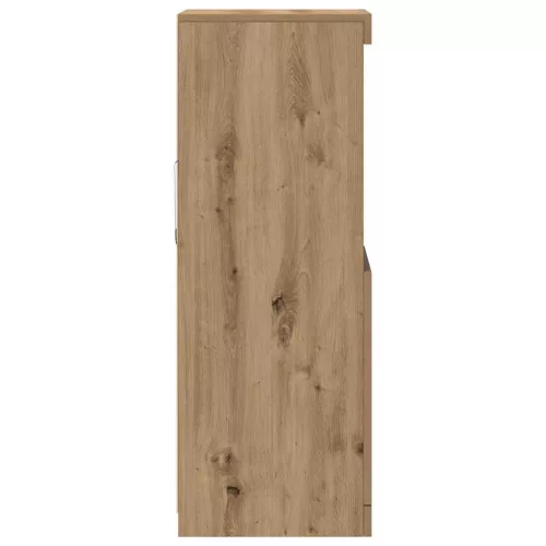 Széf LED -es lámpákkal kézműves tölgy 41 x 37 x 100 cm Faanyag