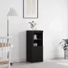 Széf LED -es lámpákkal Musta tammi 41 x 37 x 100 cm Faanyag