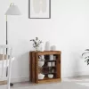 Széf LED -es lámpákkal Régi fa 60.5 x 37 x 67 cm Faanyag