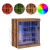Széf LED -es lámpákkal Régi fa 60.5 x 37 x 67 cm Faanyag