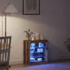 Széf LED -es lámpákkal Régi fa 60.5 x 37 x 67 cm Faanyag