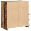 Széf LED -es lámpákkal Régi fa 60.5 x 37 x 67 cm Faanyag