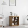Széf LED -es lámpákkal kézműves tölgy 60.5 x 37 x 67 cm Faanyag