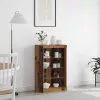Széf LED -es lámpákkal Régi fa 60.5 x 37 x 100 cm Faanyag