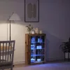 Széf LED -es lámpákkal Régi fa 60.5 x 37 x 100 cm Faanyag