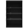 Széf LED -es lámpákkal Fekete tölgy 60.5 x 37 x 100 cm Faanyag