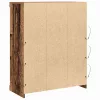 Széf LED -es lámpákkal Régi fa 41 x 37 x 100 cm Faanyag