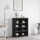Széf LED -es lámpákkal Musta tammi 41 x 37 x 100 cm Faanyag