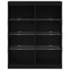 Széf LED -es lámpákkal Musta tammi 41 x 37 x 100 cm Faanyag