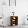 Széf LED -es lámpákkal Régi fa 41 x 37 x 67 cm Faanyag
