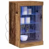 Széf LED -es lámpákkal Régi fa 41 x 37 x 67 cm Faanyag