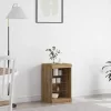 Széf LED -es lámpákkal kézműves tölgy 41 x 37 x 67 cm Faanyag
