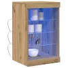 Széf LED -es lámpákkal kézműves tölgy 41 x 37 x 67 cm Faanyag