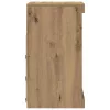 Széf LED -es lámpákkal kézműves tölgy 41 x 37 x 67 cm Faanyag