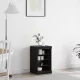 Széf LED -es lámpákkal Fekete tölgy 41 x 37 x 67 cm Faanyag