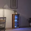 Széf LED -es lámpákkal Régi fa 41 x 37 x 100 cm Faanyag