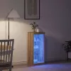 Széf LED -es lámpákkal kézműves tölgy 41 x 37 x 100 cm Faanyag