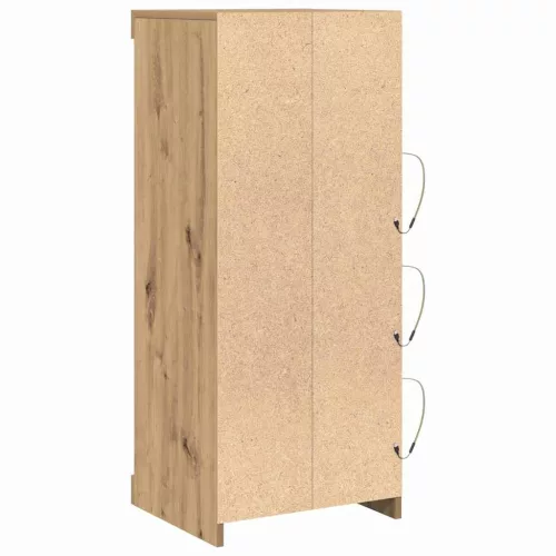 Széf LED -es lámpákkal kézműves tölgy 41 x 37 x 100 cm Faanyag