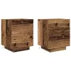 Éjjeliszekrény fiókkal 2 pcs Régi fa