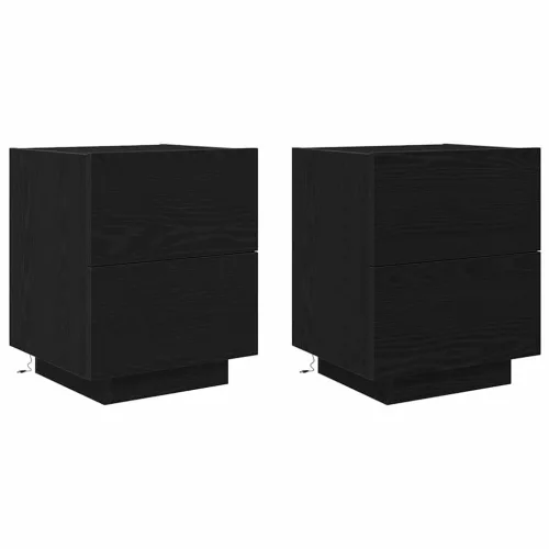 Éjjeliszekrény fiókkal 2 pcs Musta tammi
