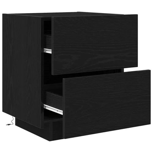Éjjeliszekrény fiókkal 2 pcs Musta tammi