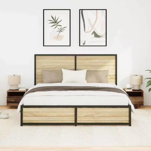 Éjjeli szekrény fiókkal 2 pcs Régi fa 40 x 39 x 37 cm Faanyag