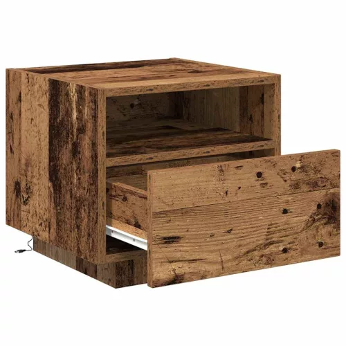 Éjjeli szekrény fiókkal 2 pcs Régi fa 40 x 39 x 37 cm Faanyag