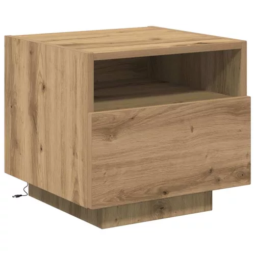 Éjjeli szekrény 2 pcs kézműves tölgy 40 x 39 x 37 cm Faanyag