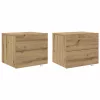 Fali éjjeli szekrény 2 pcs kézműves tölgy 50 x 39 x 41 cm
