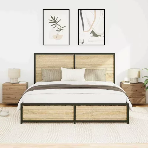 Fali éjjeli szekrény 2 pcs kézműves tölgy 50 x 39 x 41 cm